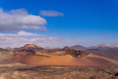 Scenic view of arid landscape against sky