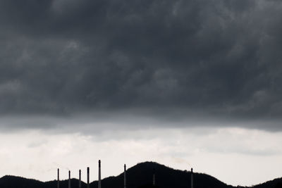 Low angle view of storm clouds