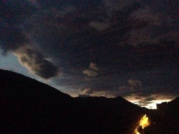 Low angle view of cloudy sky