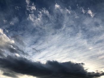 Low angle view of clouds in sky