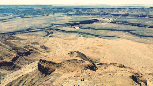 High angle view of aerial landscape