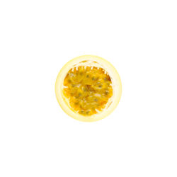 Directly above shot of lemon slice against white background