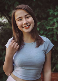 Portrait of a smiling young woman