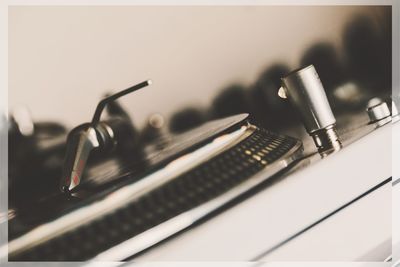 Close-up of laptop on table