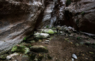 Rock formations in water