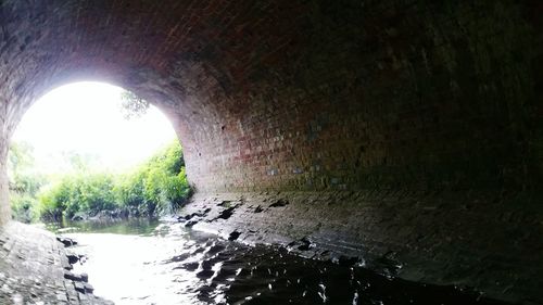 View of water in tunnel