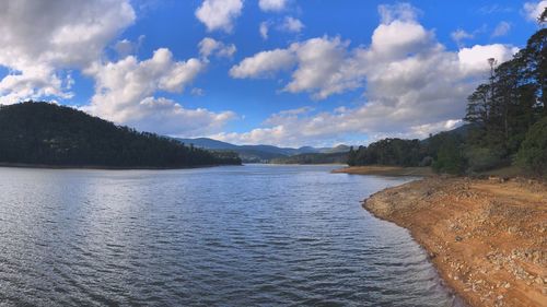 Scenic view of river against sky