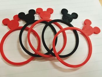 High angle view of text on floor