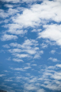 Low angle view of clouds in sky