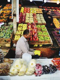 Various fruits for sale at market stall