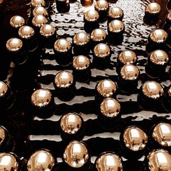 Low angle view of illuminated lanterns hanging