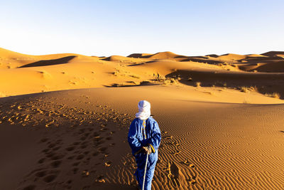 View of sand dune in desert