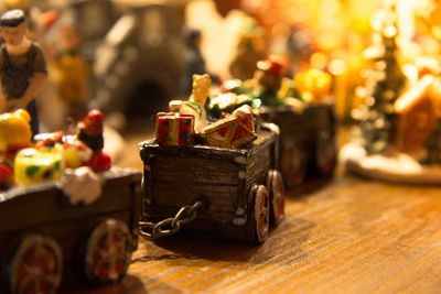 Close-up of illuminated lamp