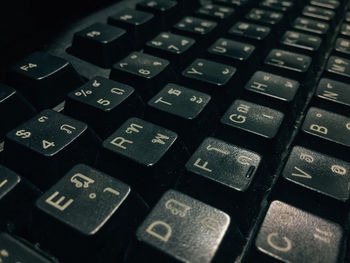 Full frame shot of computer keyboard