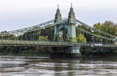 Bridge over river in city