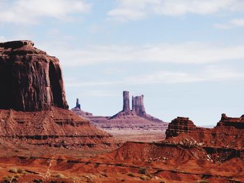 Rock formations against sky