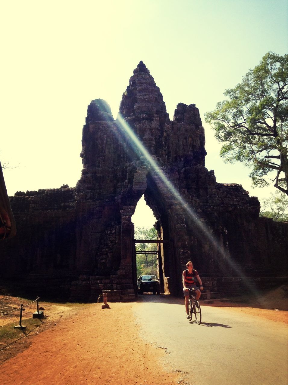 architecture, built structure, old ruin, history, men, famous place, tourism, leisure activity, lifestyles, person, travel, tourist, ancient, clear sky, travel destinations, the past, international landmark, building exterior, ancient civilization