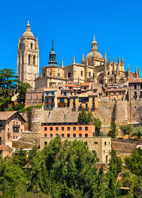 Low angle view of buildings against sky