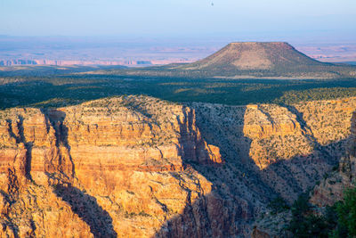 Aerial view of rock formations