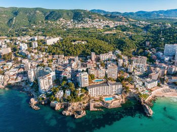 Aerial view of the capital of mallorca - palma de mallorca in spain.