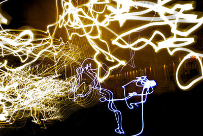 Light painting at night