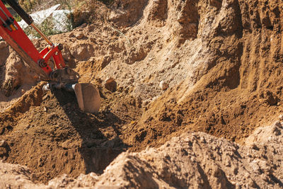 High angle view of construction site