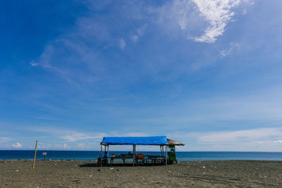View of stall at beach