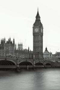 Bridge over river in city