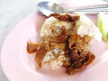 Close-up of food in plate