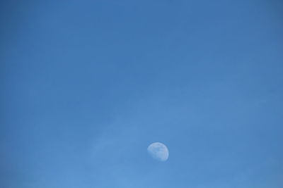 Low angle view of moon in sky