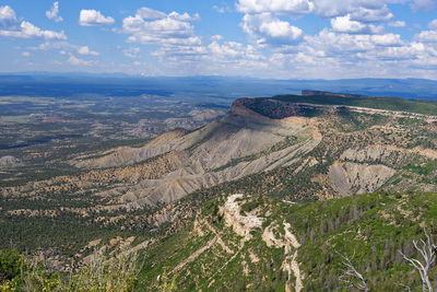 High angle view of landscape against sky