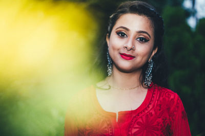 Portrait of a smiling young woman