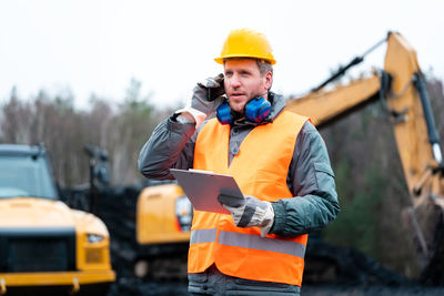 Man working at construction site