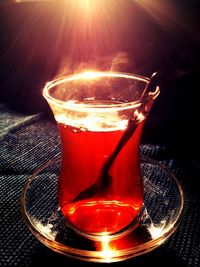 Close-up of tea on table