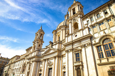 Low angle view of historic building against sky