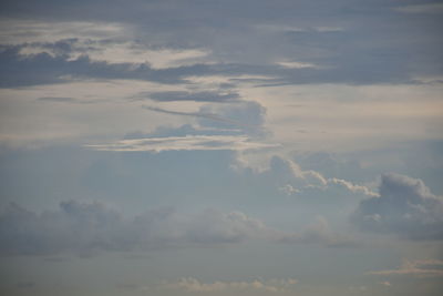 Low angle view of clouds in sky