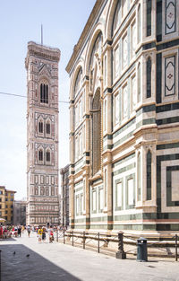 Exterior of historic building in florence. campanile di giotto