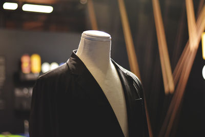 Close-up of clothes on mannequin