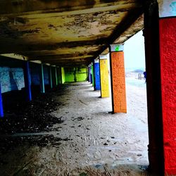 Empty corridor in old building