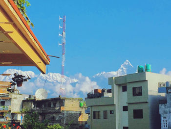 Low angle view of buildings against sky