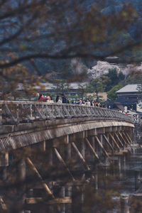 High angle view of bridge in city