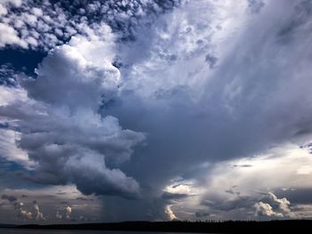 Low angle view of storm clouds in sky