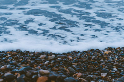 Scenic view of sea during winter