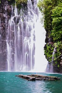 Scenic view of waterfall