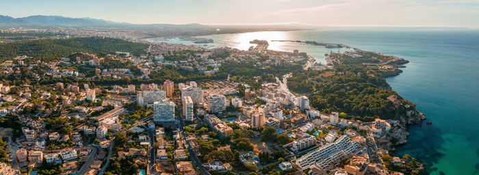 Aerial view of the capital of mallorca - palma de mallorca in spain.