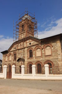 Low angle view of building against sky