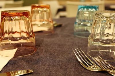 Close-up of wine on table