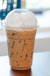 Close-up of coffee on table