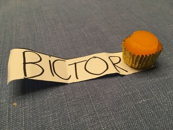 Close-up of food on table