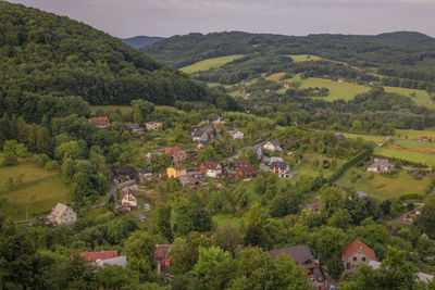 High angle view of townscape